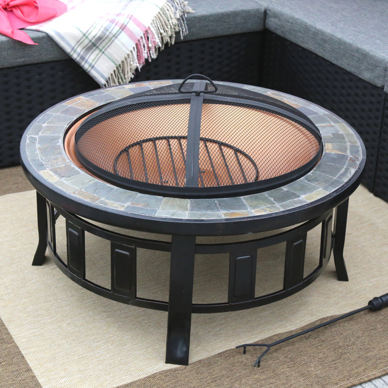 Onfleek Steel Wood Burning Fire Pit Table & Reviews Birch Lane